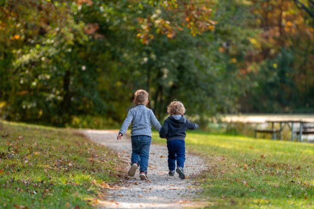 Two children in the park